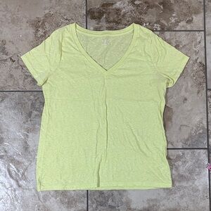 Mossimo Supply Co. Light Green V-Neck Short Sleeve Tee